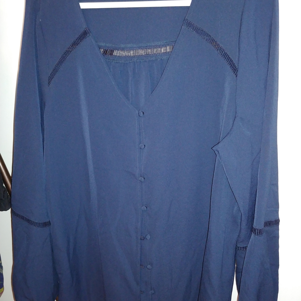 Elegant Navy Blue Women's Top